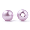 Spray Painted ABS Plastic Imitation Pearl Beads OACR-T015-05A-12-1