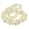 Electroplate Baking Paint Transparent Glass Beads Strands GL-CBA17FF-01K-1