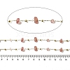 Handmade Natural Strawberry Quartze Chip Beaded Chains CHC-F020-09G-13-2