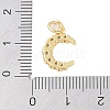 Rack Plating Brass Micro Pave Clear Cubic Zirconia Charms KK-Z060-09G-02-3