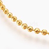 Brass Ball Chain Necklaces X-KK-F763-06G-2