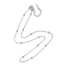 304 Stainless Steel Satellite Chain Necklace for Men Women NJEW-YW0001-09