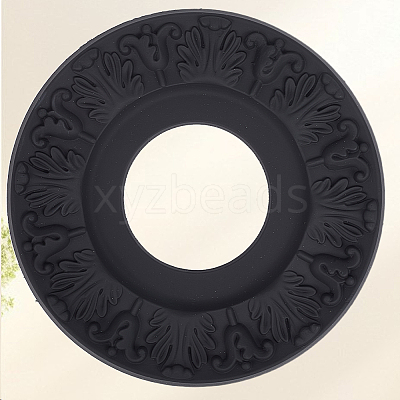 2Pcs Round Ring Imitation Leather Chandelier Base FIND-CN0002-09A-1