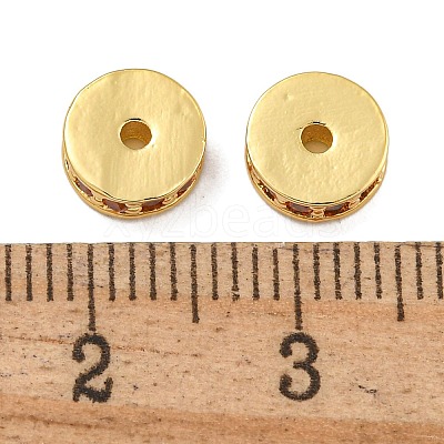 Rack Plating Brass Micro Pave Cubic Zirconia Beads KK-U030-27G-09-1