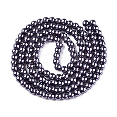 Baking Paint Pearlized Glass Pearl Round Bead Strands HY-Q003-10mm-73-1