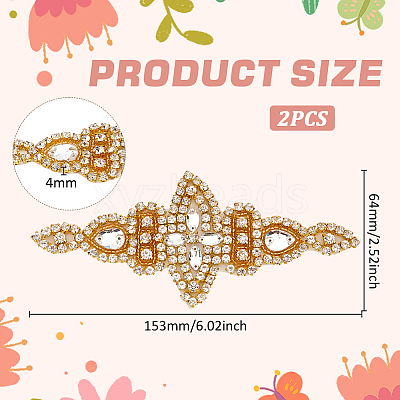 Alloy Rhinestone Ornmament Accessories DIY-WH0021-82G-1