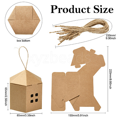 20 Bags 2 Colors Paper Gift Packaging Boxes CON-CJ0001-29-1