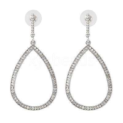 Alloy & Crystal Rhinestone Dangle Stud Earrings LS-EJEW-G467-01P-02-1