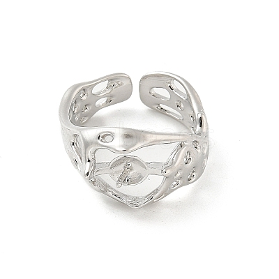 Brass Open Cuff Ring Settings KK-G518-08P-01-1