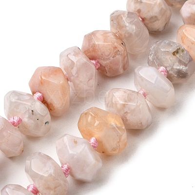 Natural Cherry Blossom Agate Beads Strands G-K195-04A-1