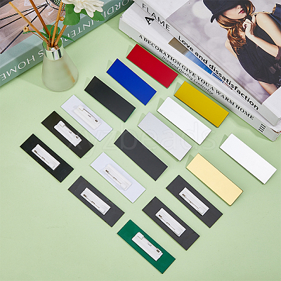 18Pcs 9 Colors ABS Plastic Brooch JEWB-DC0001-16-1