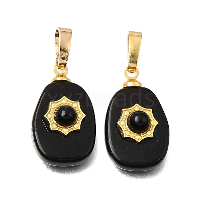 Natural Obsidian Pendants G-T151-03E-1