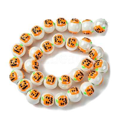 Handmade Porcelain Beads Strands PORC-A025-01E-1