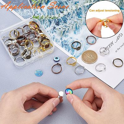 Brass Pad Ring Base Findings EC022-G-1