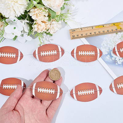 Rugby Decoration Paper Hanging Banners AJEW-SP0004-84-1