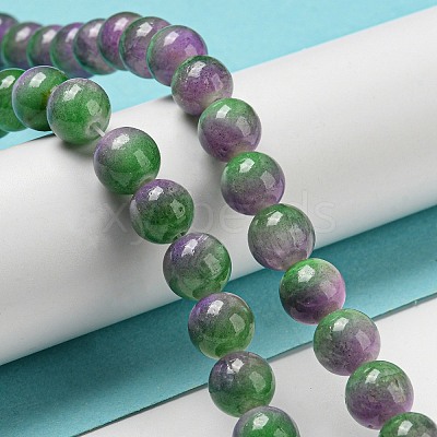 Dyed Natural White Jade Beads Strands G-F764-02F-1