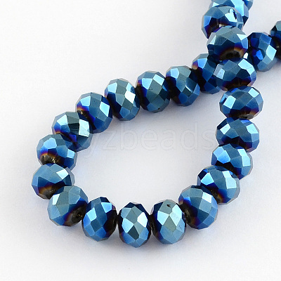 Electroplate Glass Bead Strands EGLA-R080-10mm-M-1