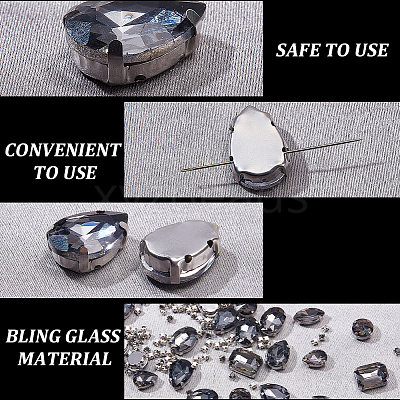 156Pcs 7 Styles Sew on Rhinestone DIY-SP0007-30A-1