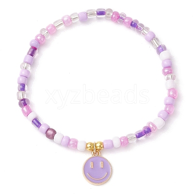7Pcs Glass Seed Beads Stretch Bracelets BJEW-JB11219-1