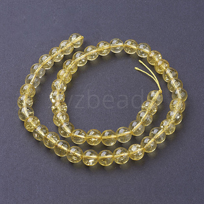 Synthetic Citrine Beads Strands G-C076-8mm-6A-1