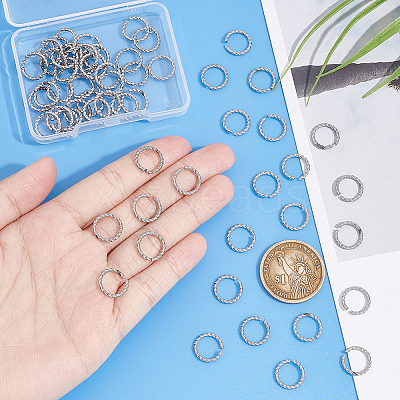 60Pcs 304 Stainless Steel Open Jump Rings STAS-UN0052-45-1