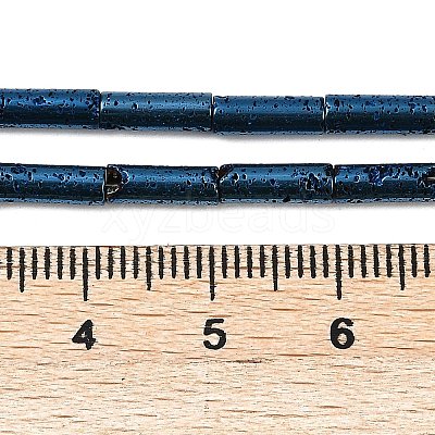 Electroplated Natural Lava Rock Beads Strands G-K388-03A-05-1