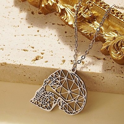 Non-Tarnish Stainless Steel Color 304 Stainless Steel Pendant Necklace GF1493-16-1