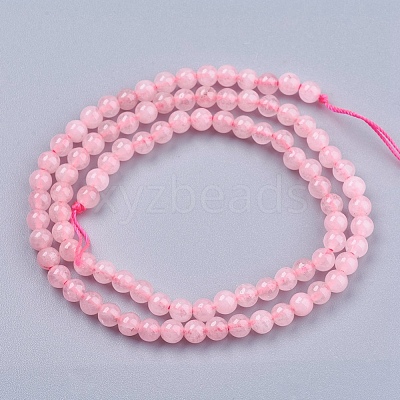 Natural Rose Quartz Bead Strands G-R193-13-4mm-1