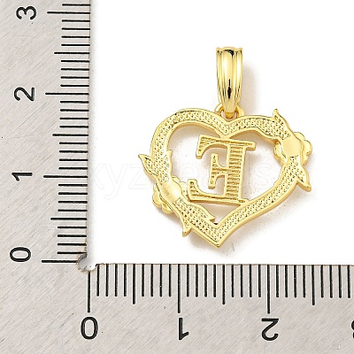 Heart Brass Pendants KK-I714-04G-E-1
