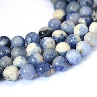 Natural Sodalite Round Bead Strands X-G-E334-8mm-08-1