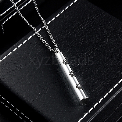 304 Stainless Steel Urn Ashes Pendants BOTT-PW0001-097B-1