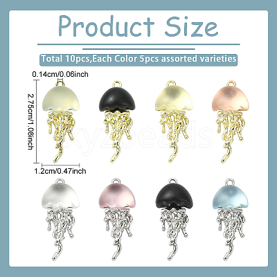 10Pcs 2 Colors Rack Plating Alloy Pendants FIND-YW0011-29-1