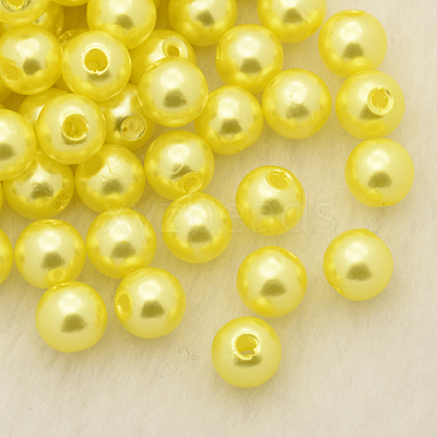 Imitation Pearl Acrylic Beads PL610-6-1