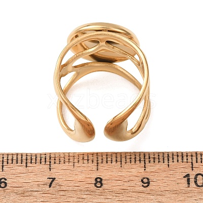 304 Stainless Steel Cuff Ring Components SA-CBA76C4-02G-04-1