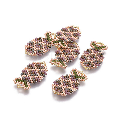 MIYUKI & TOHO Handmade Japanese Seed Beads Pendants SEED-A027-B04-1