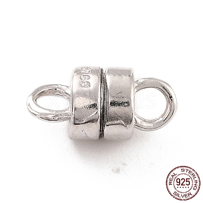 Anti-Tarnish Rhodium Plated 925 Sterling Silver Magnetic Clasps STER-A001-01P-1