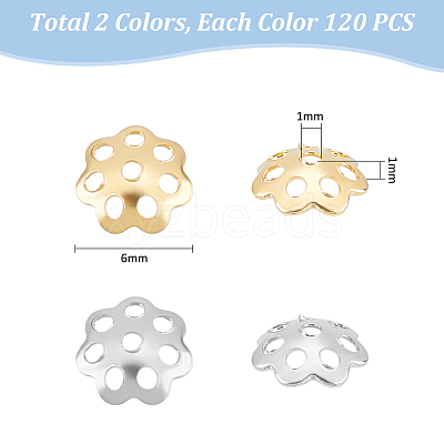 304 Stainless Steel Bead Caps STAS-UN0007-53-1