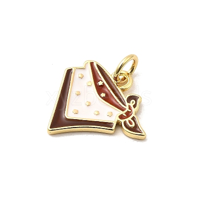 West Cowboy Brass Enamel Pendants KK-A268-04D-G-1