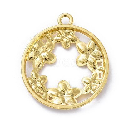 Zinc Alloy Open Back Bezel Pendants X-PALLOY-E577-22G-1