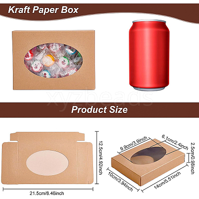 Foldable Creative Kraft Paper Box LS-CON-WH0085-29A-1