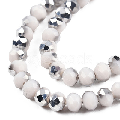 Electroplate Opaque Glass Beads Strands EGLA-A034-P4mm-M20-1