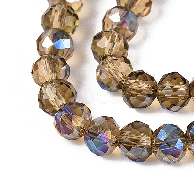 Electroplate Transparent Glass Beads Strands EGLA-N054-T4mm-A03-1