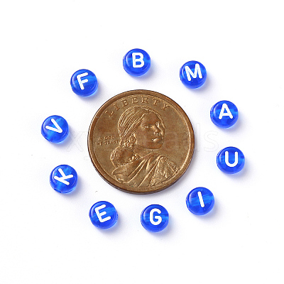 Transparent Blue Acrylic Beads TACR-YW0001-08B-1