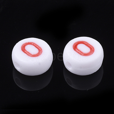 Initial Acrylic Beads OACR-E001-20O-1