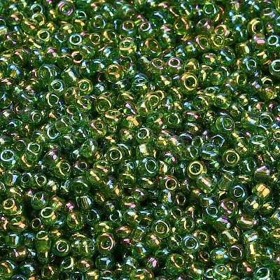 Round Transparent Colors Rainbow Glass Seed Beads X-SEED-A007-2mm-167-1