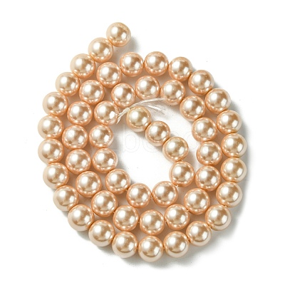 Eco-Friendly Dyed  Glass Pearl Round Beads Strands HY-A002-8mm-RB092-1