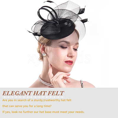 2Pcs 2 Colors Cloth Fascinator Hat Base for Millinery AJEW-HS0001-05-1