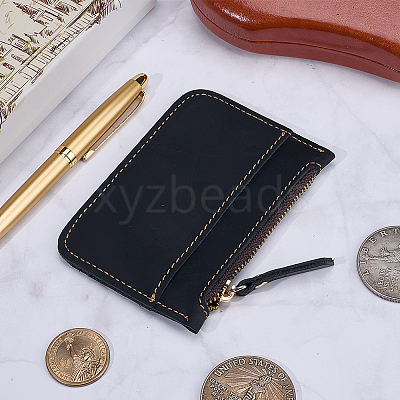 Rectangle Leather Credit Card Wallets for Women Men AJEW-WH20007-09A-1