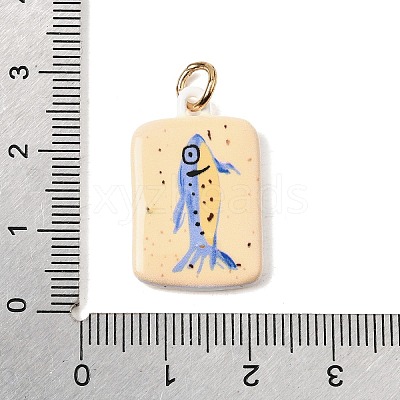 Printing 304 Stainless Steel Pendants STAS-K304-13F-G-1
