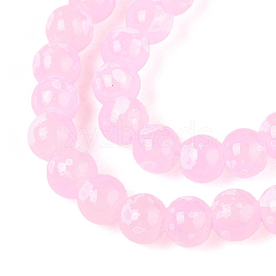 Baking Paint Glass Beads Strands DGLA-N015-6mm-02-1